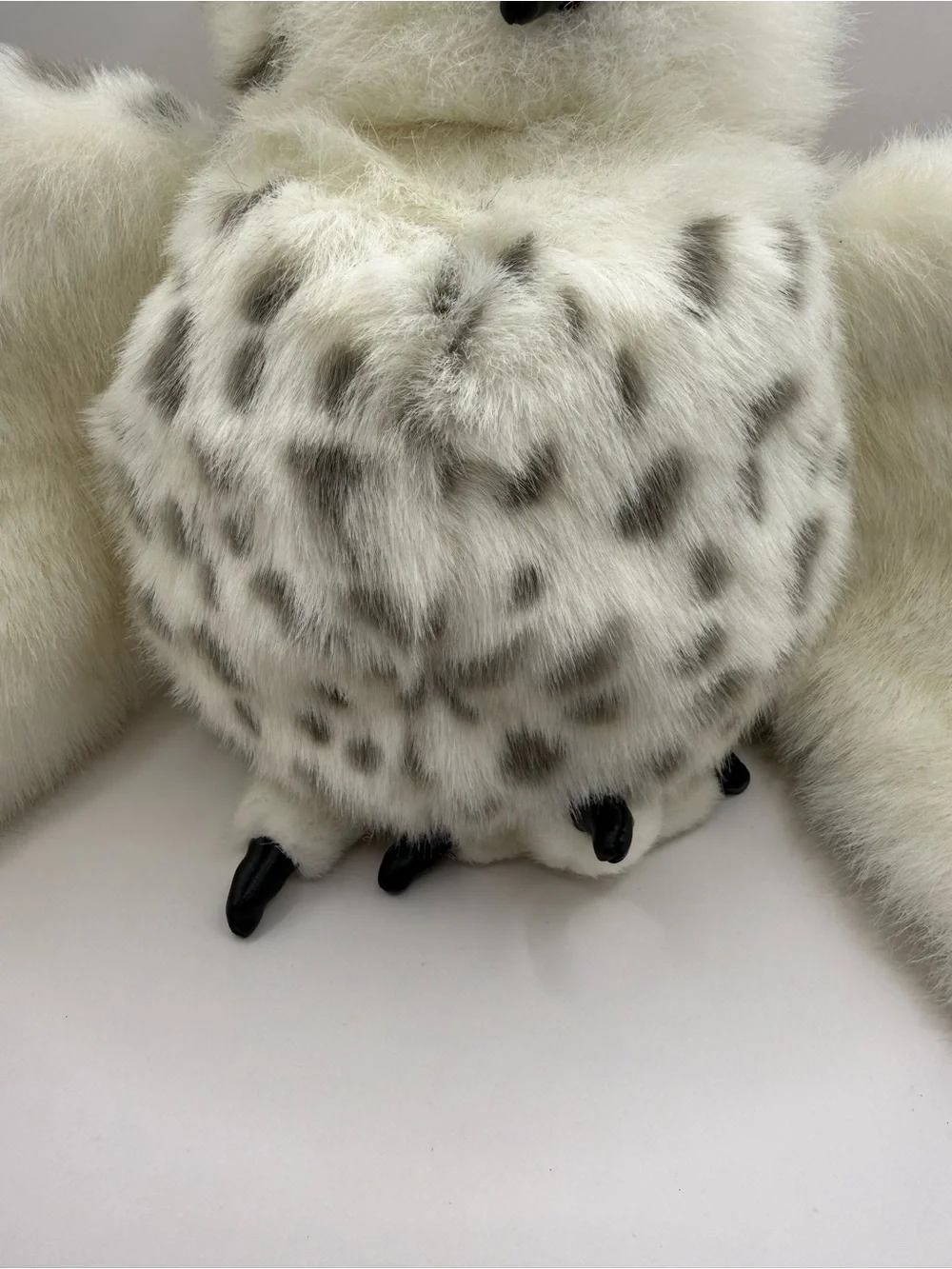 Folkmanis White Snowy Owl Plush Hand Puppet 10” Rotating Head Vintage 2010